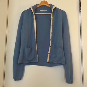 Blue Cashmere Cardigan